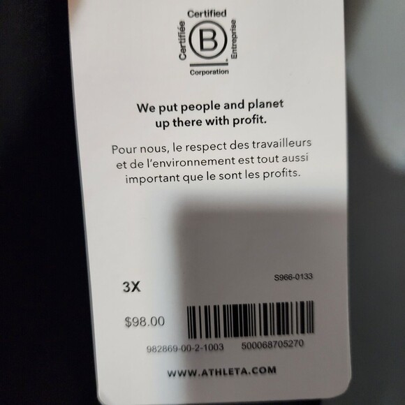 ATHLETA Triumph Jogger 3X Black Pants #982869 New Organic Cotton - Picture 8 of 12